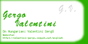 gergo valentini business card