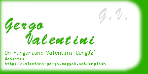 gergo valentini business card